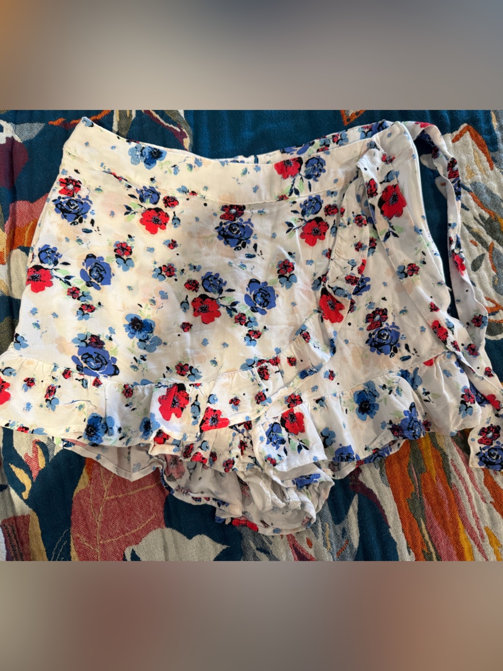 Free People Flirting Fleurs Mini Skort in White - Picture 2 of 6